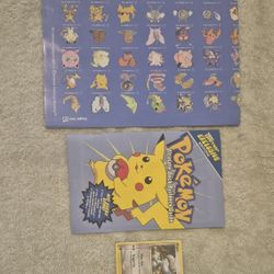 POKEMON PROMOS - POSTER, BAGON 50/97 SCRYE CARD & DECK BUILDERS GUIDE - NM