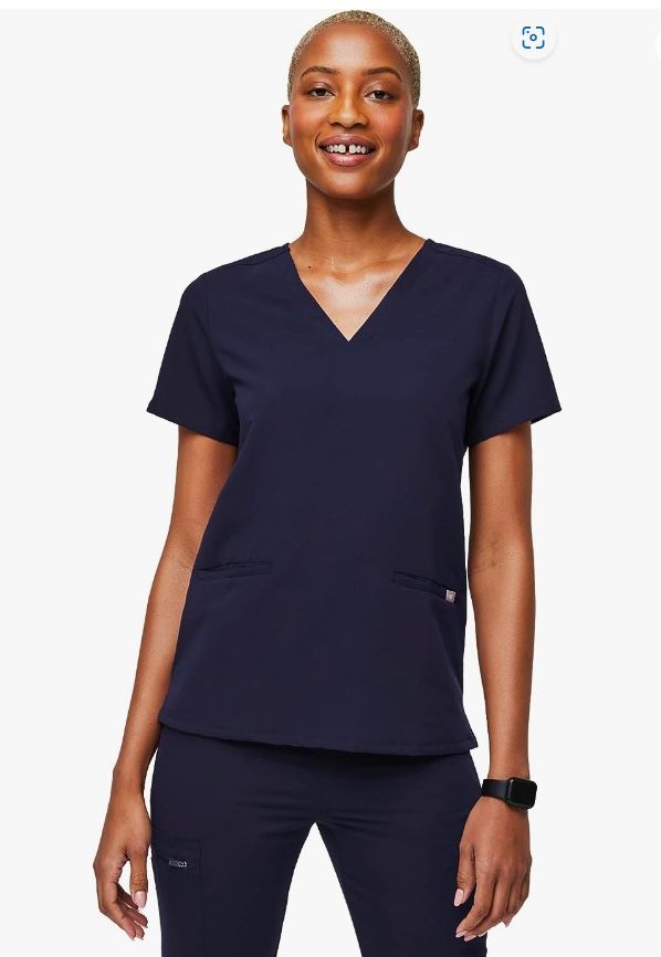 FIGS Casma Scrub Tops for Women — Classic Fit, 3 Pockets（2XL）