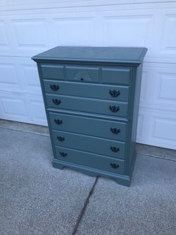 Freshly painted tall Dresser