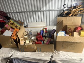Vintage Avon Boxes Full Of Perfume , Cologne, candles , creams
