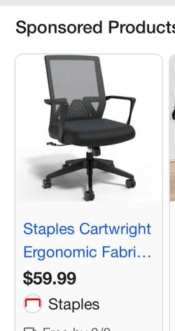 Staples Cartwright Ergonomic Mesh Office Chair