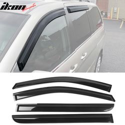 Fits 2008-2010 Honda Odyssey Slim Style Window Visors Acrylic Rain Guard Tape-On 4PC