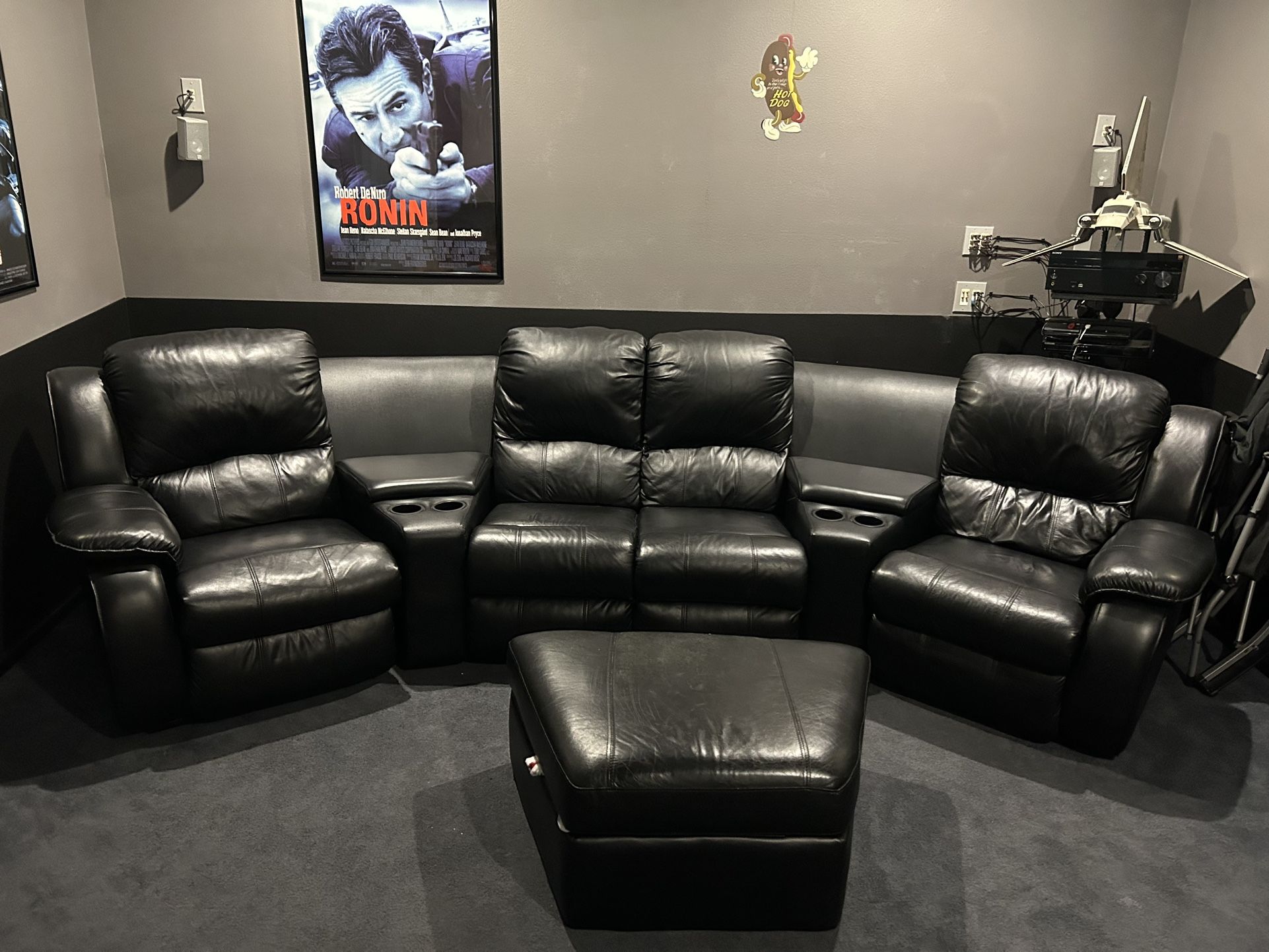 Black Leather Sofa