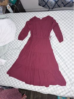 Women’s Time & Tru Burgundy Maxi Dress XL
