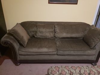 Bernhardt Dark Green Sofa