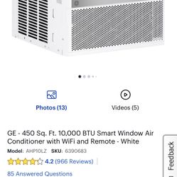 Never Been Used Air Conditioner (open box)