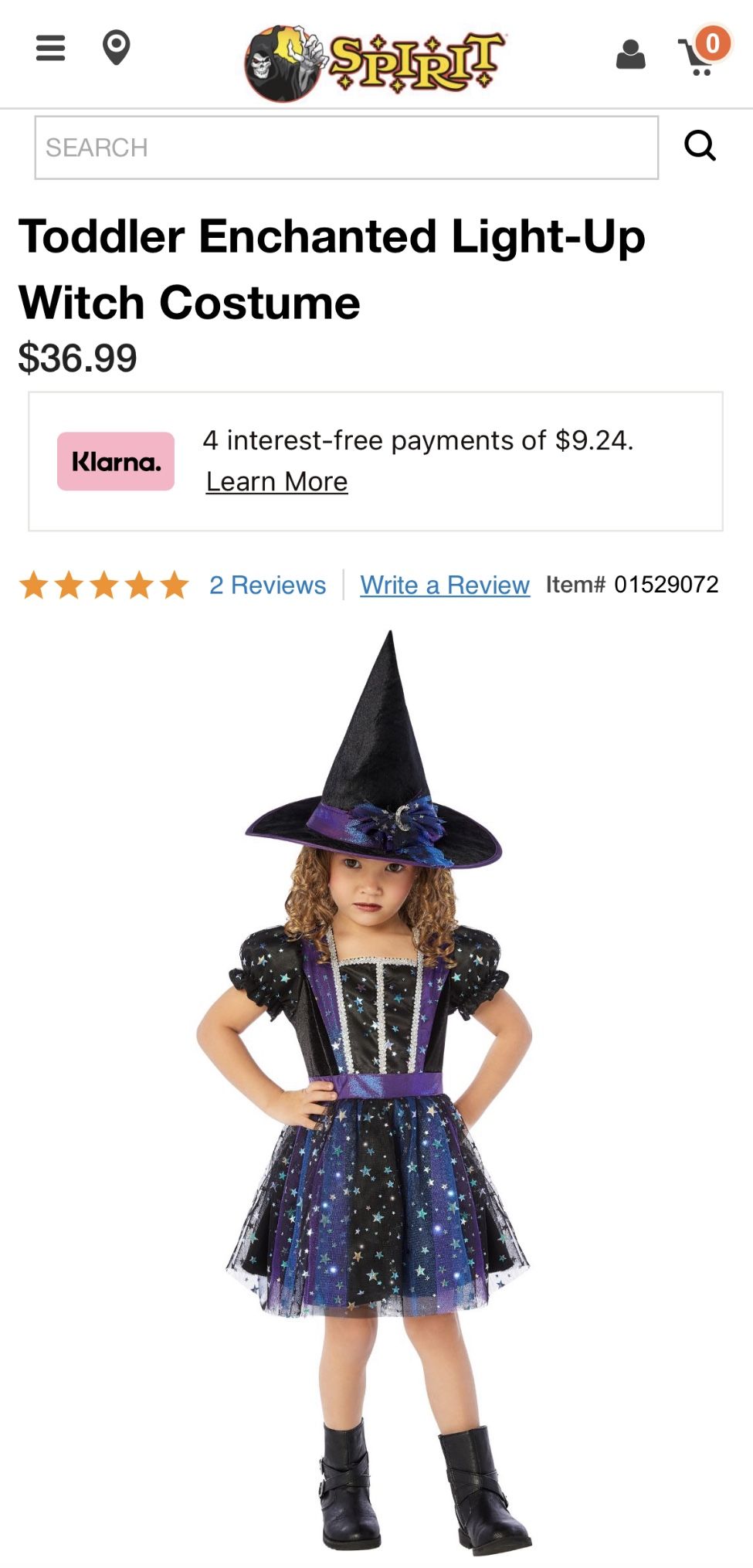 Witch Costume (Toddler Girls)