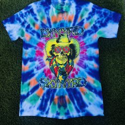Vintage Lynyrd Skynyrd T-Shirt Ted Nugent Deep Purple A$$ Kickin' Tour Tye Dyed Size L