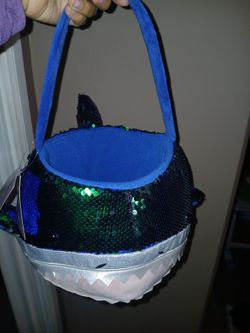Halloween shark candy basket