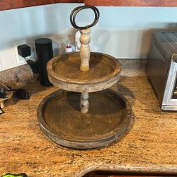Wood Tier Tray