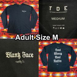 Top Dawg Entertainment TDE Schoolboy Q Blank Face Long Sleeve T-Shirt Men’s Sz M