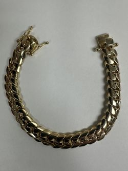 10K Cuban Link Bracelet 8.5 Inches 11.5mm 