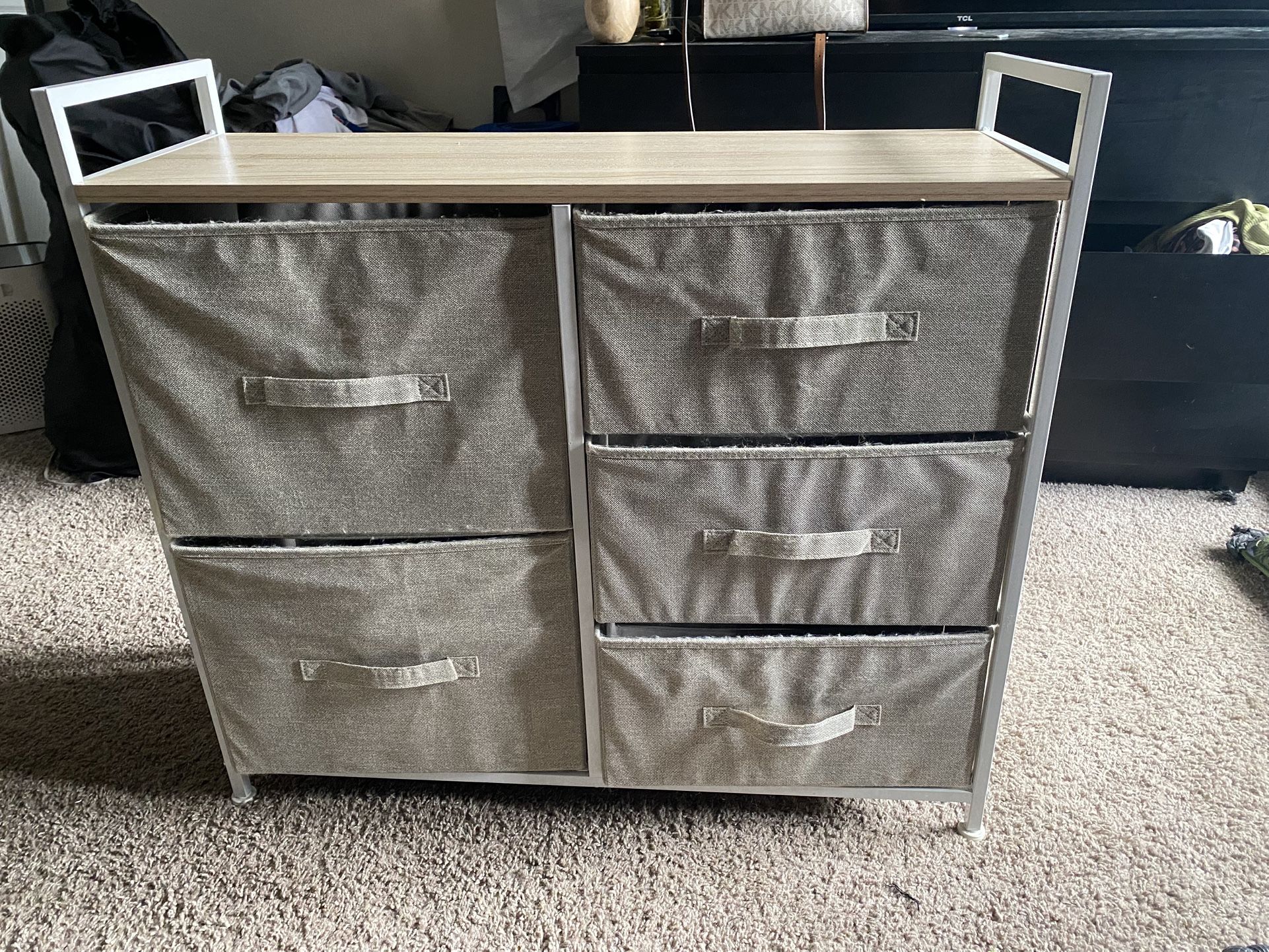 Beige 5 Drawer Organizer