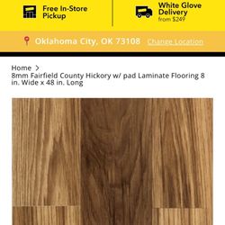 Country Hickory Laminate With Pad 