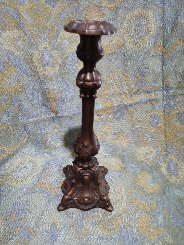 Antique Bronze Brass Candlestick Holder