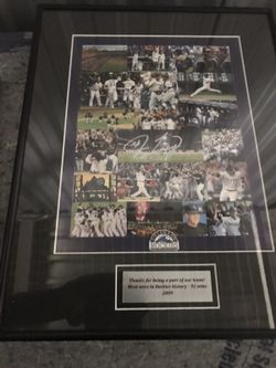 Colorado Rockies baseball sports signed and number 16 ticket on opening day