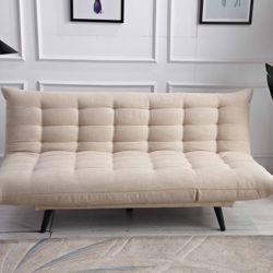 BEIGE FABRIC ADJUSTABLE POSITION SEATING SLEEPER