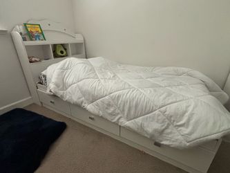 Twin bed with dresser