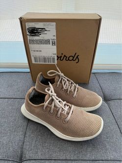 Allbirds Womens Size 7 Wool Runners Dapple Gray (Cream) Lace Up Sneakers Comfort