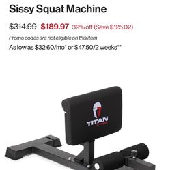 Sissy Squat Machine