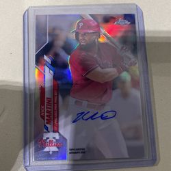 Nick Martini Auto Card Chrome