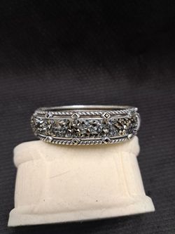 Brighton Rinestone Hermatite Encrusted Chunky Hinged Bracelet