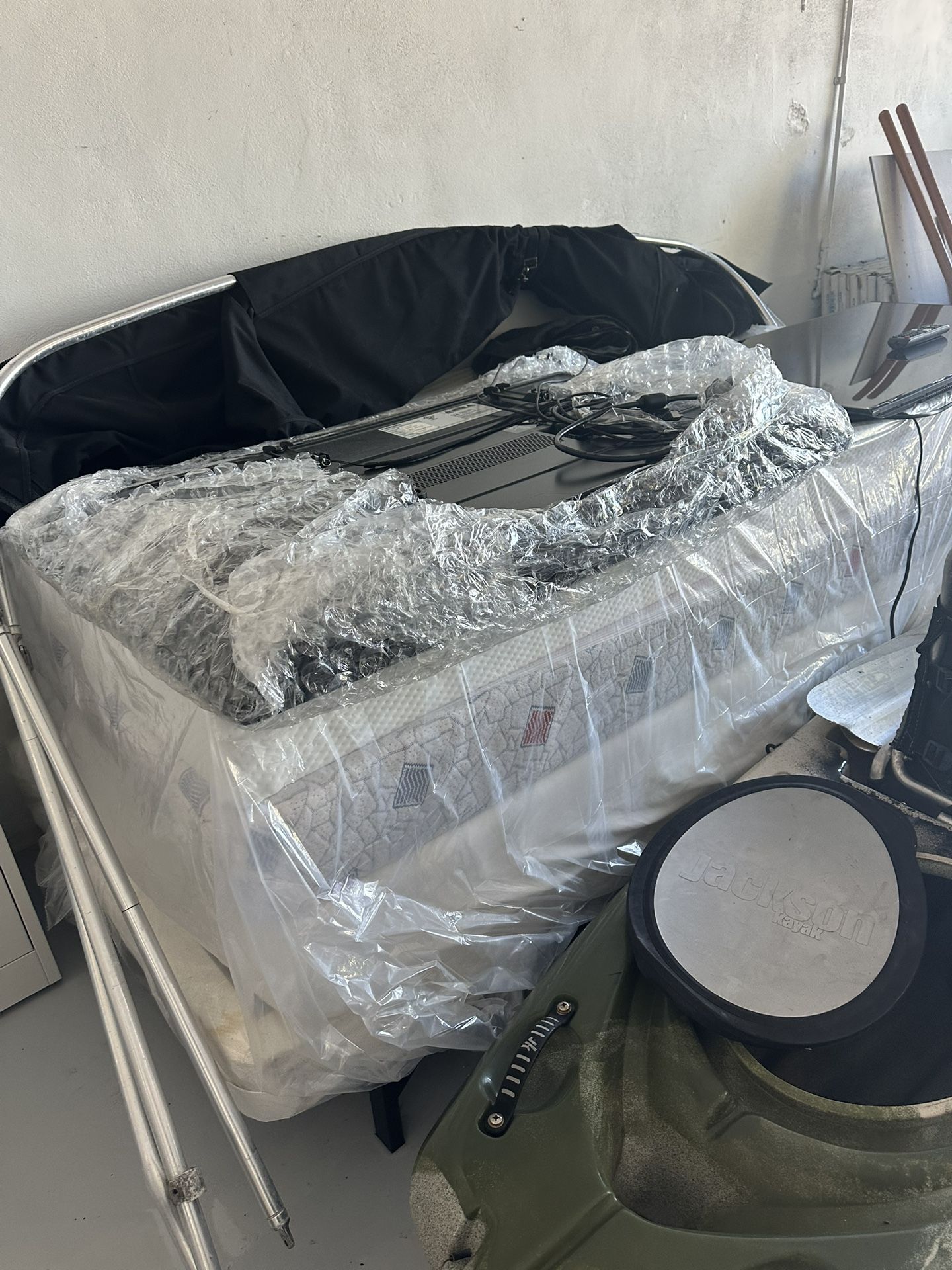 Two Twin Bed Box Spring With Mattress (one Frame)