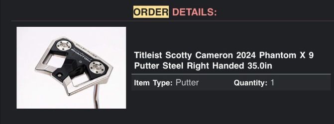 Titleist Scotty Cameron 2024 Phantom X9 Putter