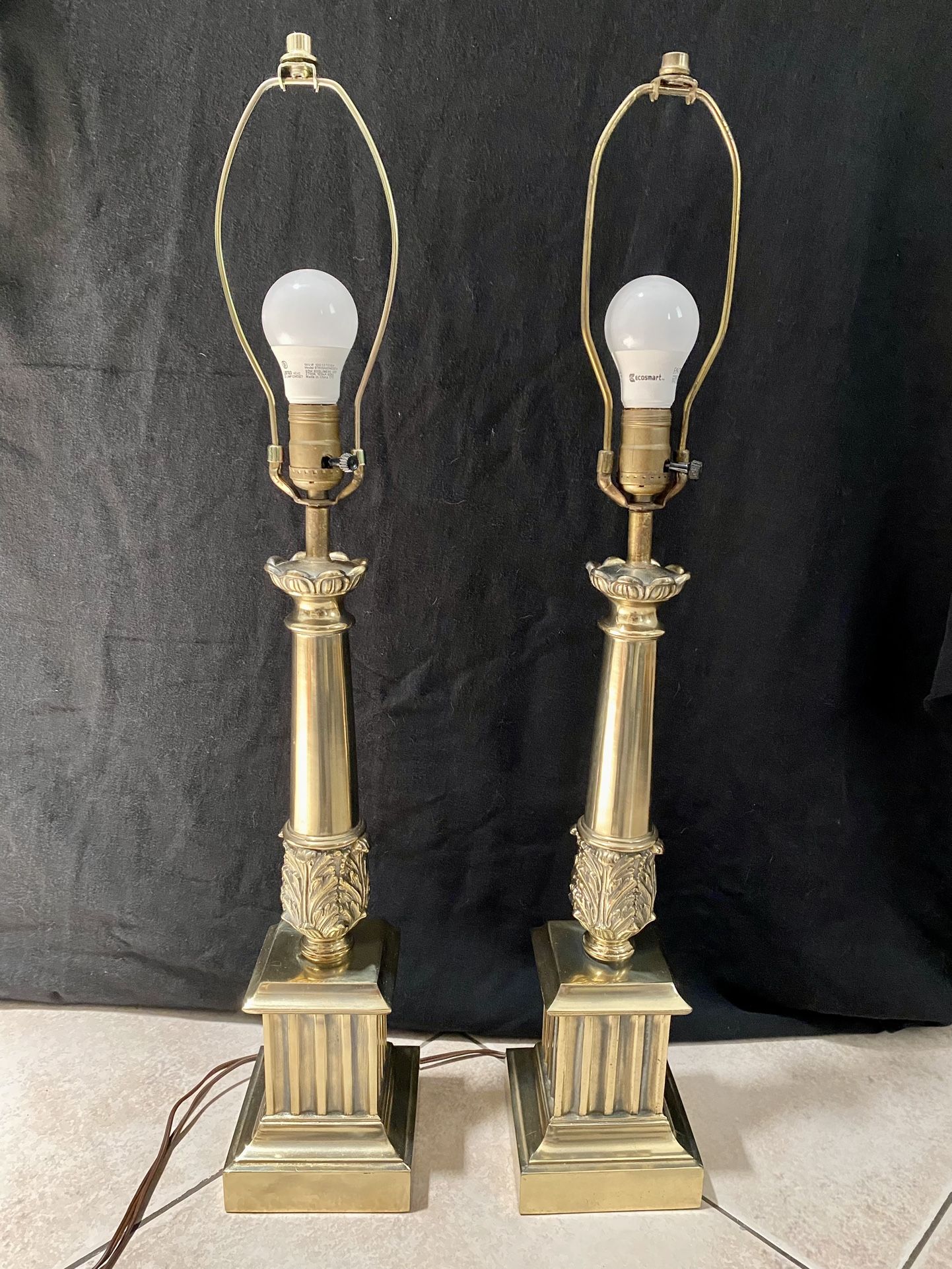 Mid century brass Table lamps