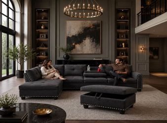 ⚡️Flash Deal⚡️Brand New 2pc Sectional Couch with Ottoman $499, Payment available, Delivery Available