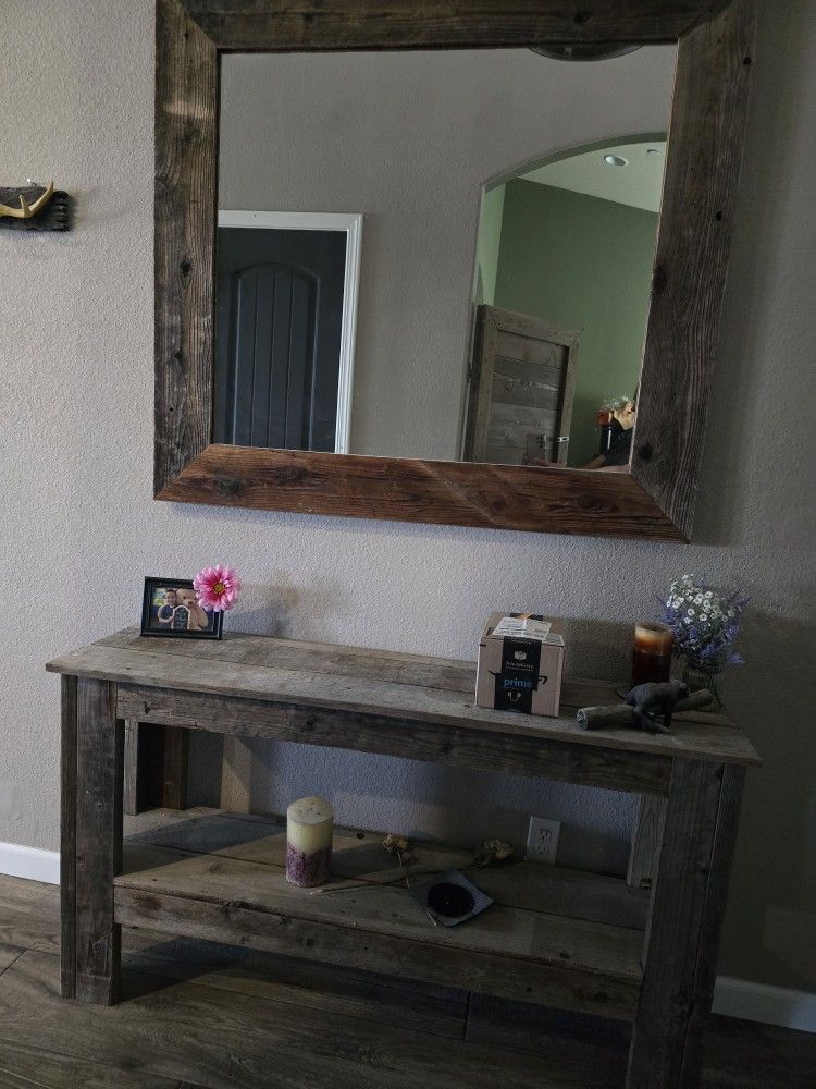 Entry Way Table And Mirror