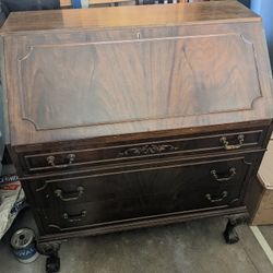 Antique Secretary Desk - Lots Of Storage For Small Spaces