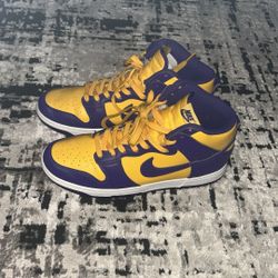 Yellow And Purple Color Way Nike Air Jordan 1 Size 11