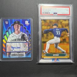 Seattle Mariners Bryan Woo Rookie Cards Autograph PSA