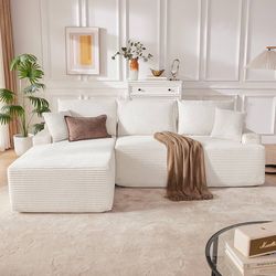 Cloud Corduroy Sectional Modular Sofa $220/3pcs