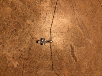 Thin 14k chain with cross pendant