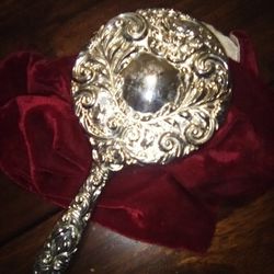 Authentic Sterling Victorian Hand Mirror 