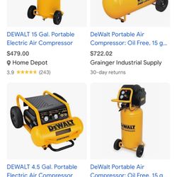 Dewalt 30 Or 60 Gal Compressor