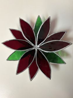 Stained Glass Poinsettia 