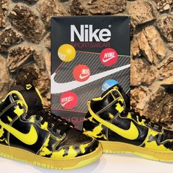 Nike Dunk High SP 1985 Black And Yellow Strike 