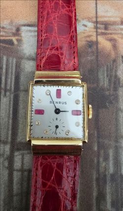 Benrus 14K Solid Gold Art Deco  Watch