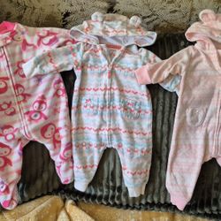 3 Piece Baby Girl Fleece Bundle 0-3 Months Carter’s & The Children’s Place