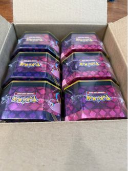 Pokémon TCG Mega Moonlit Tin, Gengar & Clefable - English Lot of 6 (3 OF EACH)
