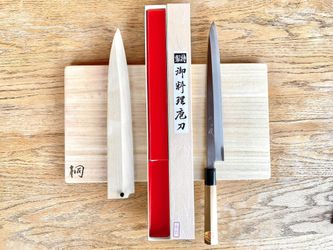 NEW 300mm Japanese Yanagiba Sushi Knife With Wood Saya/Cover