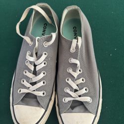 Gray Converse All Star Low Top Sneakers Size 10 Women’s Classic Canvas Shoes 