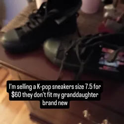 K-pop high top sneakers size 7 1/2