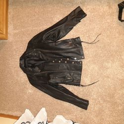 Women's Leather Jacket and chaps 