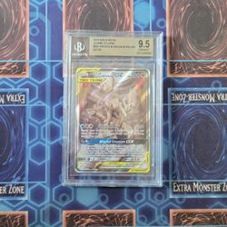 Pokemon Arceus & Dialga & Palkia GX BECKETT 9.5 (Cosmic Eclipse)