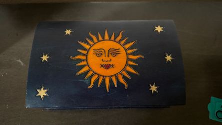 Vintage celestial keepsake box
