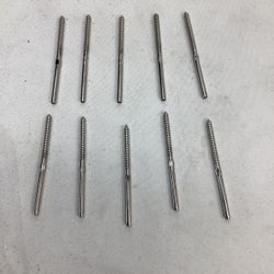 10 PC Type 316 Stainless Steel Lag Stud Swage Cable Railing 1/8" Cable